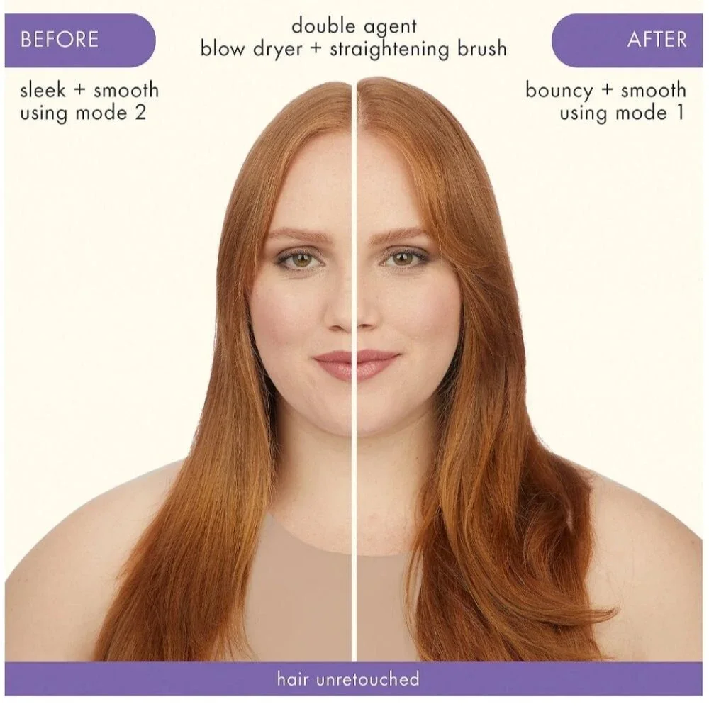 Amika Double Agent 2-in-1 Straightening Blow Dryer Brush